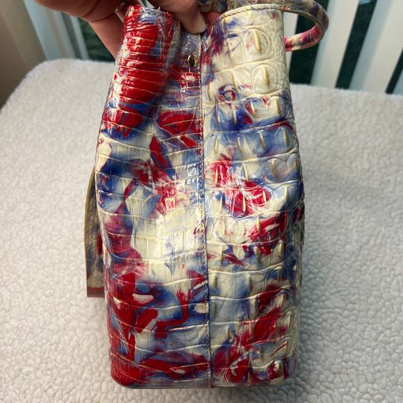 Brahmin Amelia Melbourne Bucket Bag Valor, Red, Blue and White - Picture 3 of 13